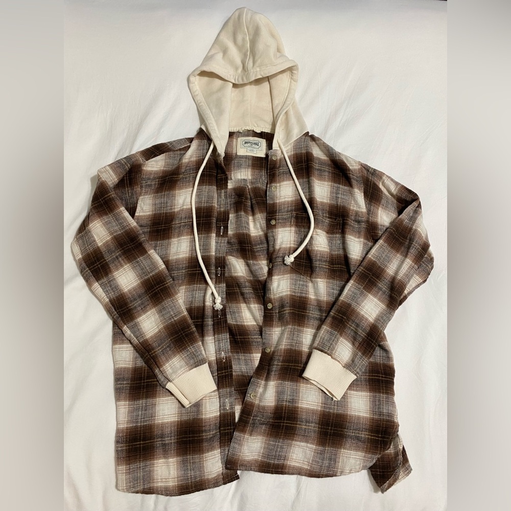 American eagle flannel hoodie